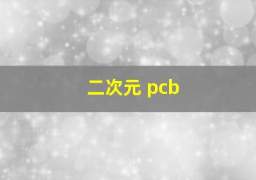 二次元 pcb